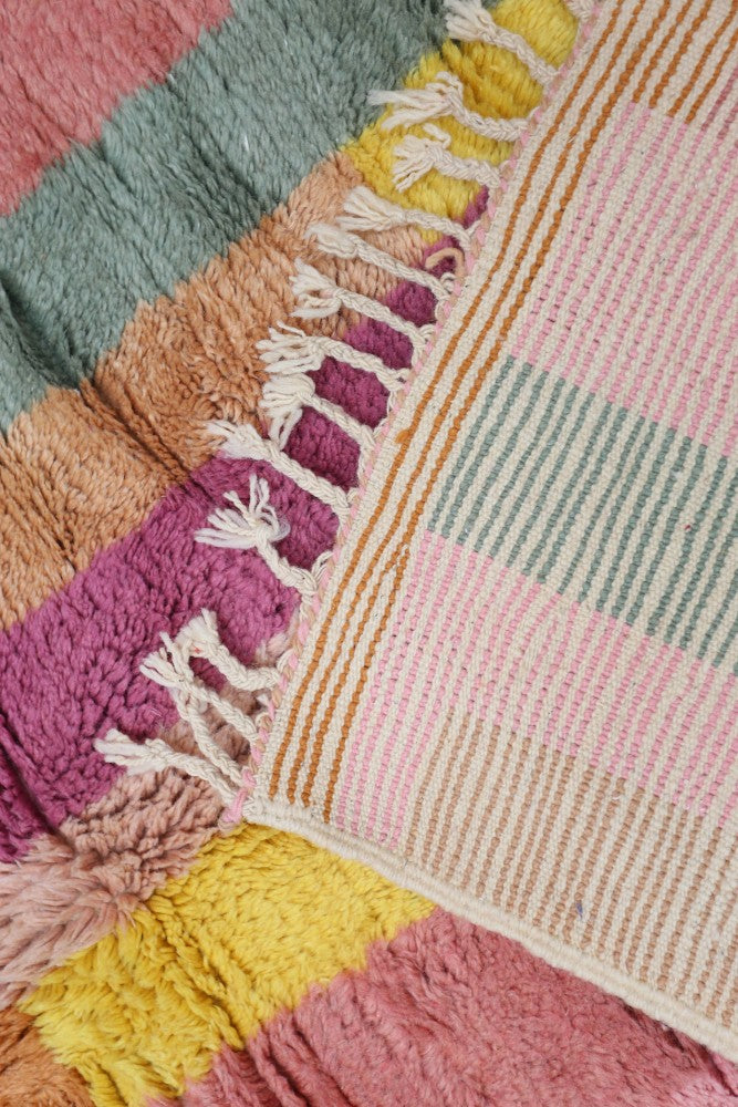 Falling Colors  - Handwoven Moroccan Azilal Wool Rug - 250 x 146 cm