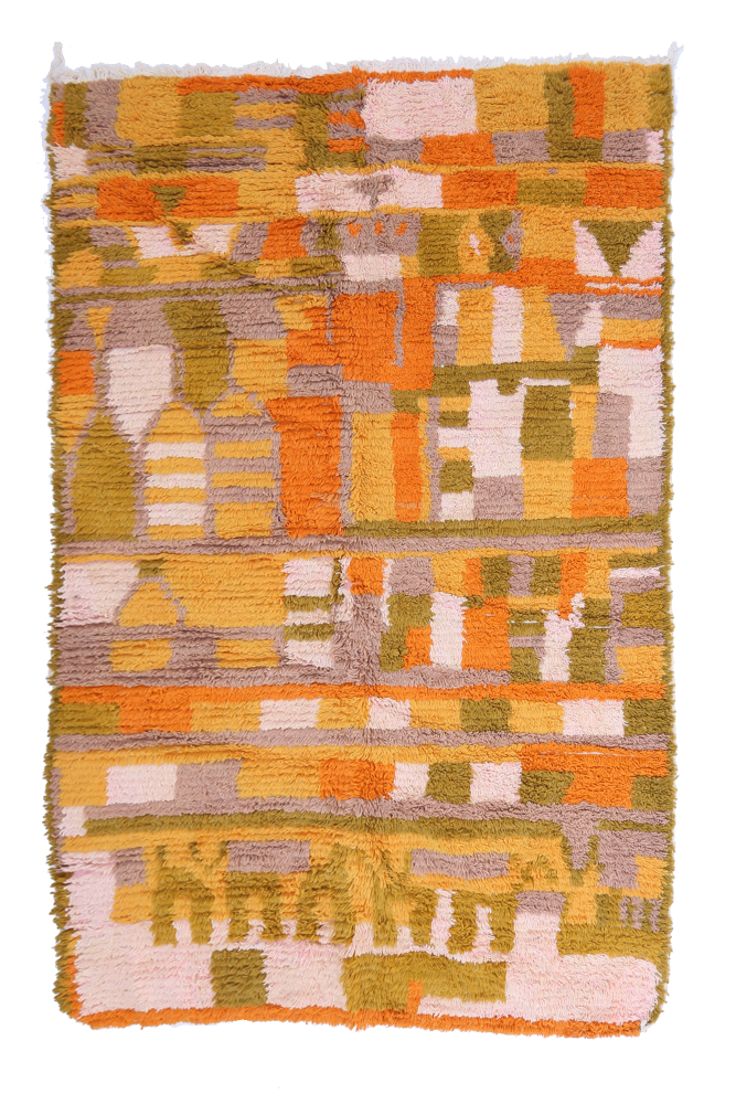 A Colorful Moroccan Wool Rug Full of Character 240-162 cm