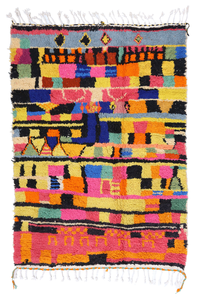 Vibrant Mosaic  Authentic Azilal Rug 238×170 cm