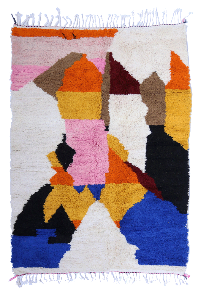Color Block Abstract Azilal Rug 261 x 158cm