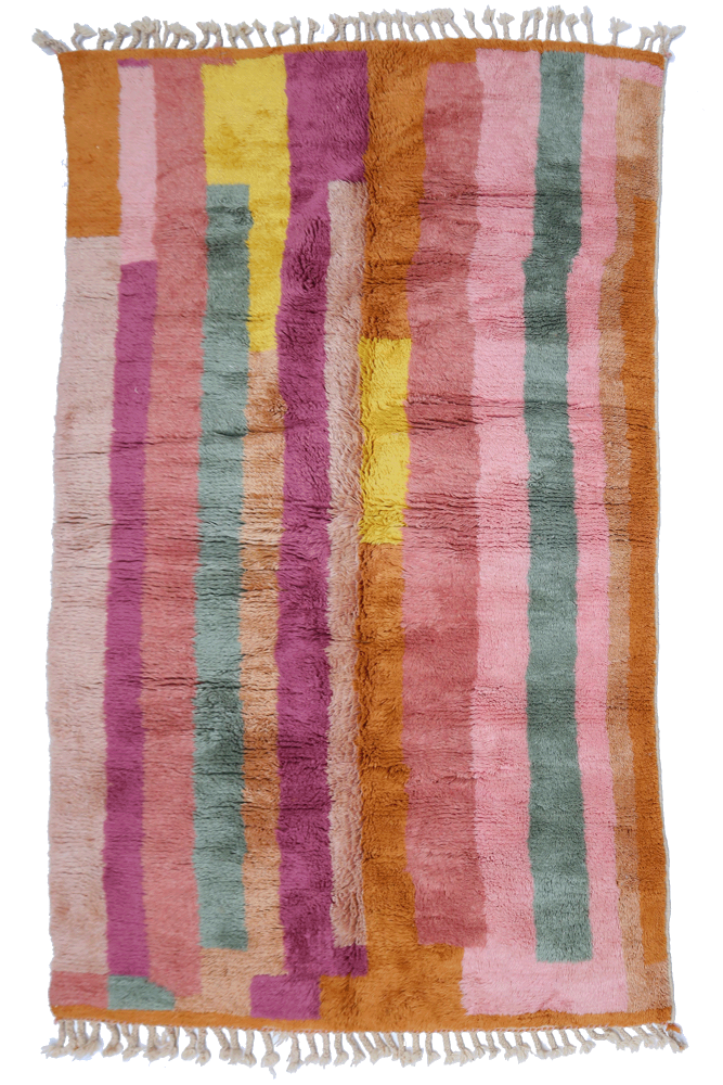 Falling Colors  - Handwoven Moroccan Azilal Wool Rug - 250 x 146 cm