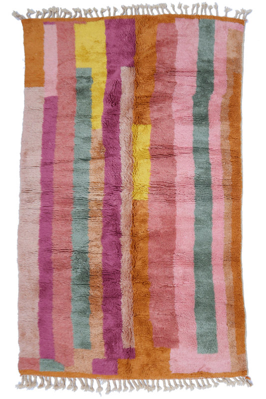 Falling Colors  - Handwoven Moroccan Azilal Wool Rug - 250 x 146 cm