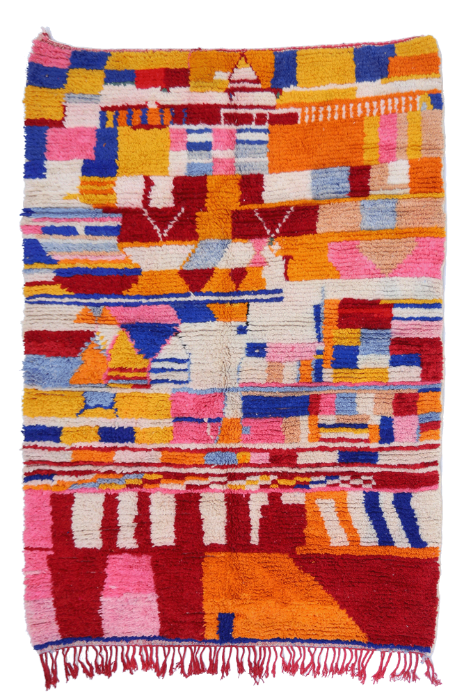 Multicolor Abstract Azilal Rug 230 x 150cm