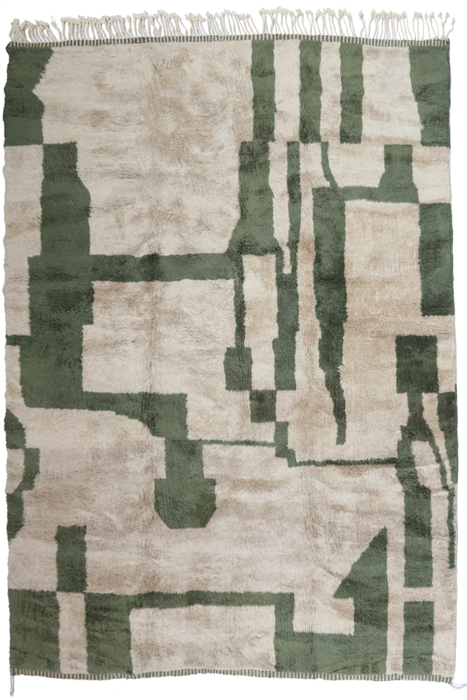 Moss Grid – Custom-Made Mrirt Rug