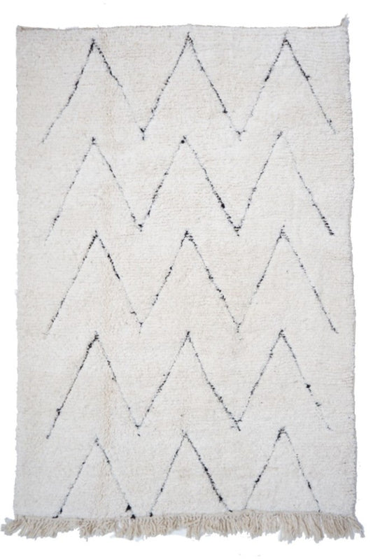 Zigzag Rhythm – Custom Made Beni Ourain Wool Rug