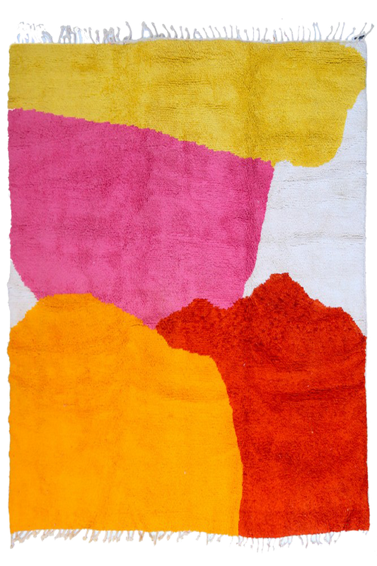 Pop Art Petals- Custom-Made Azilal Wool Rug