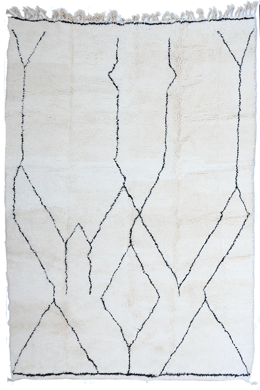 Atlas Whisper Grid – Custom-Made Beni Ourain Rug