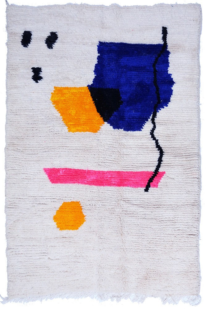 Playful Balance – Handmade Azilal Wool Rug 245 x 160cm