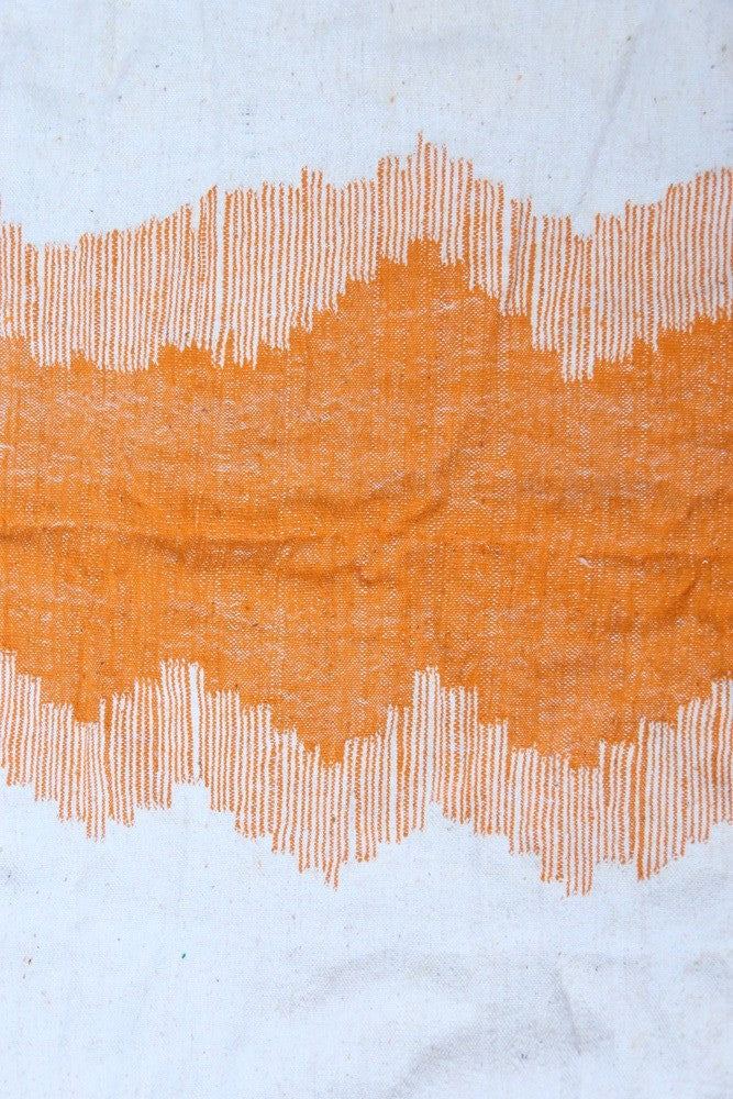 Handwoven Yellow Wool Kilim Rug 243 x 146 cm