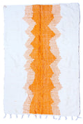 Handwoven Yellow Wool Kilim Rug 243 x 146 cm