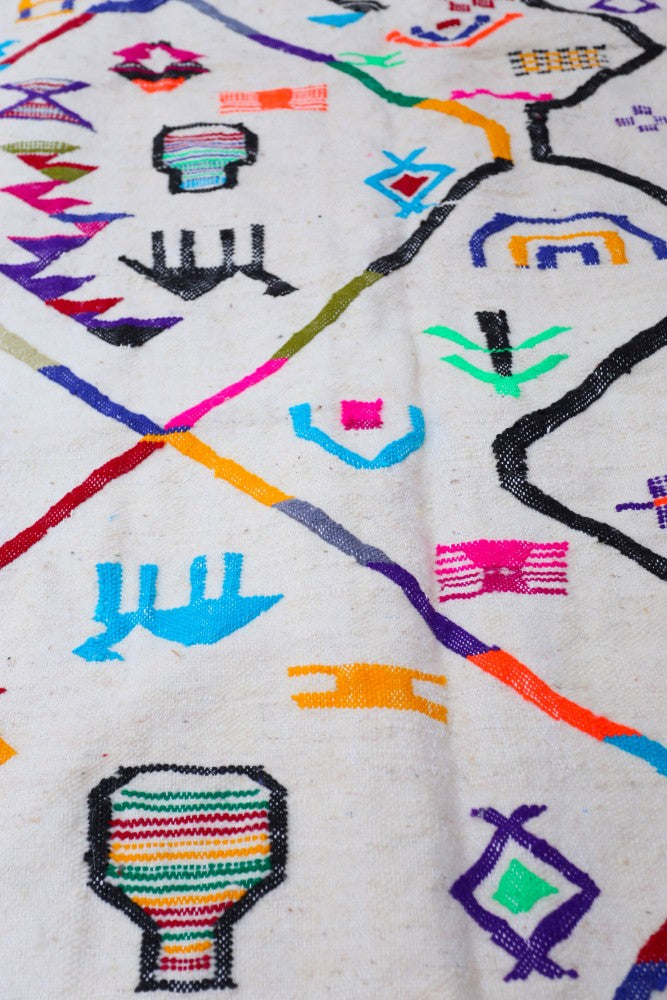 Handwoven High Atlas Kilim Rug – 243 x 141 cm
