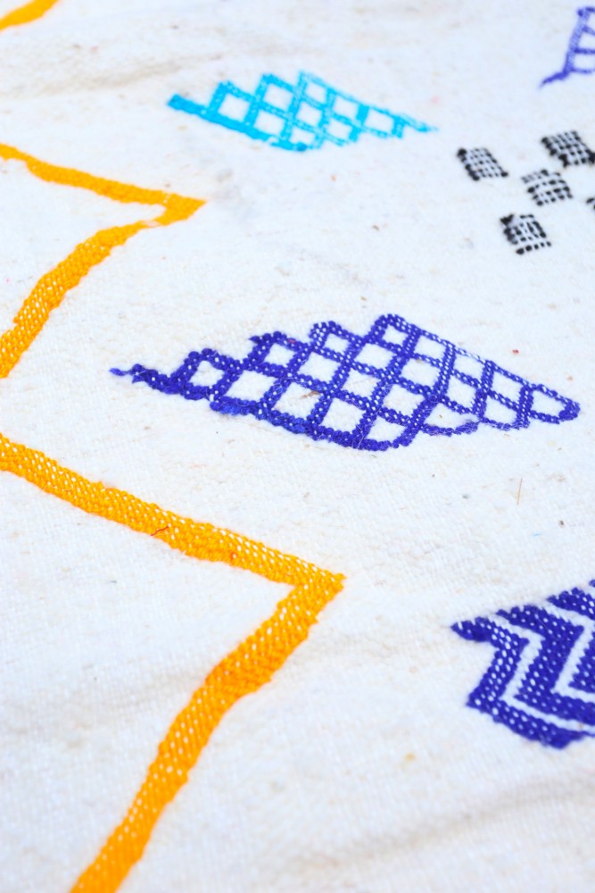 Electric Zig-Zag & Tribal Pixel Wool Kilim 246 X 158cm