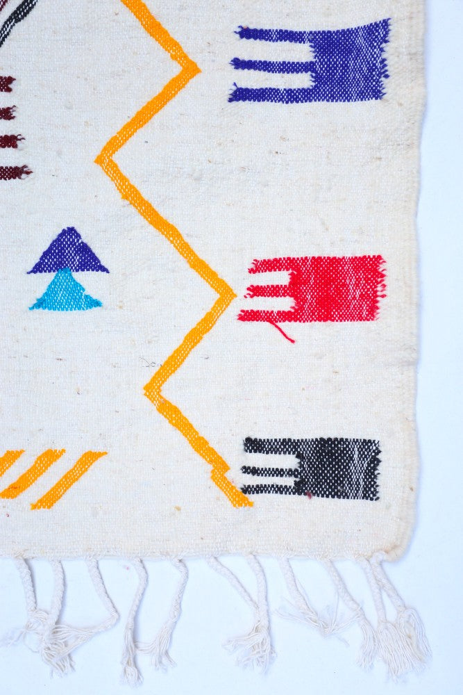 Electric Zig-Zag & Tribal Pixel Wool Kilim 246 X 158cm