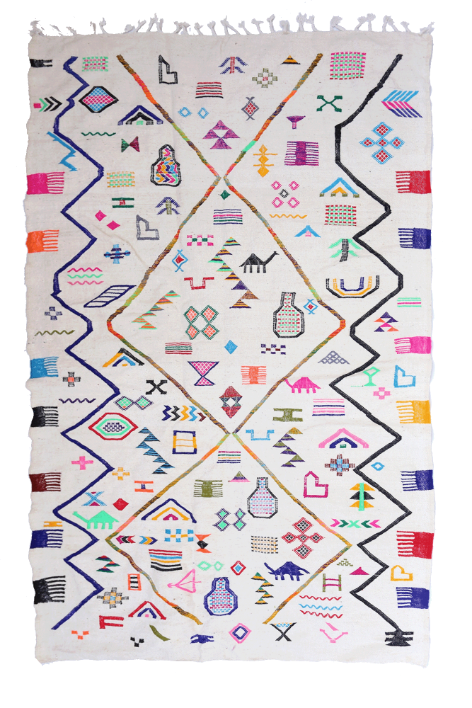 Handwoven High Atlas Kilim Rug – 243 x 150 cm